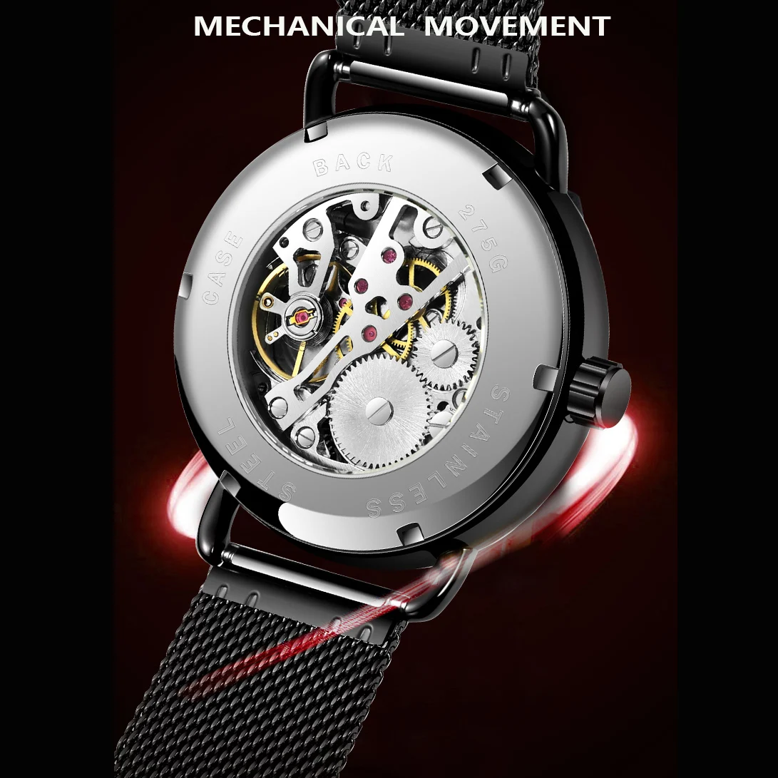 Mechanical Watch SKROX Elegant Minimalist Man Watch Thin Manual Mechanical Waterproof Men's Wrist Watches Original Luxury Brand Wind Up Clockwork