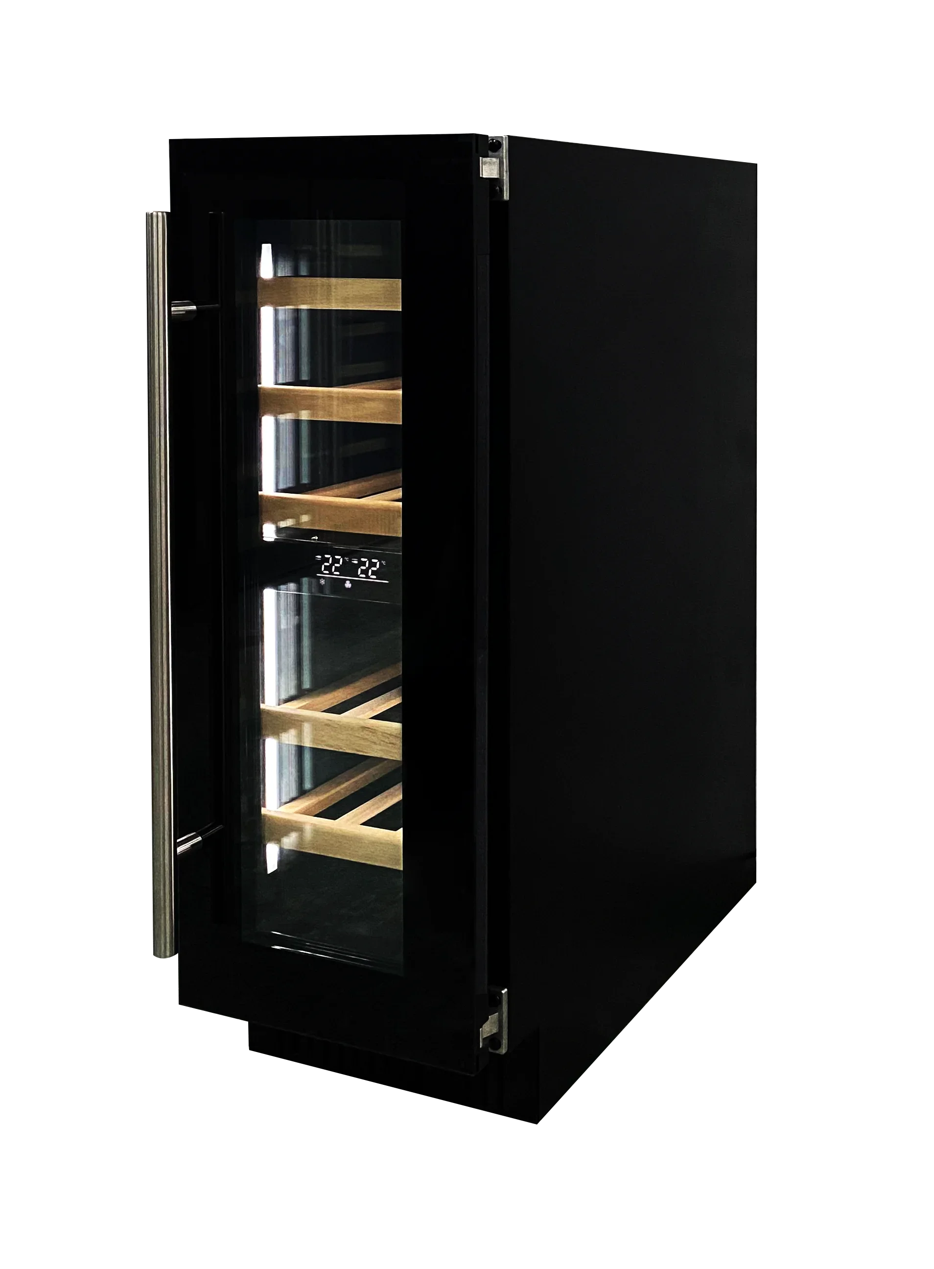 Commercial Mini Bar Bottle Refrigerator Cooler Built-in Led Light Small Freestanding Wine Cabinet Chiller
