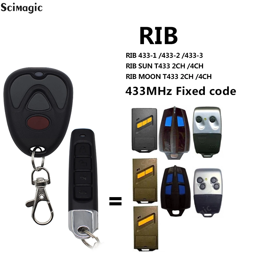 Rib Sun T433 Moon Remote Control Gate Clone Button Trasmettitore Portatile Porta Del Garage Rib Tx1 Tx2 Tx3 433Mhz Rib 433 1 2 3