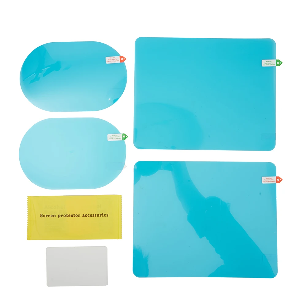 

4pcs Set Car Rearview Mirror Film Side Window Glass Anti-Fog Rain Protection PET Nano Coating Automobiles Motorcycles Sticker