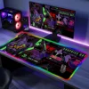 RGB Evangeliones Mouse Pad Large Gamer Mousepad Office Accessories Computer Table Gaming Mouse Mat Mausepad Pc Setup Accessories 1