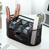 1pc Metal Multifunctional Pen Holder Office Supplies Creative Cool Crafts Desktop Hollow Storage Box 4