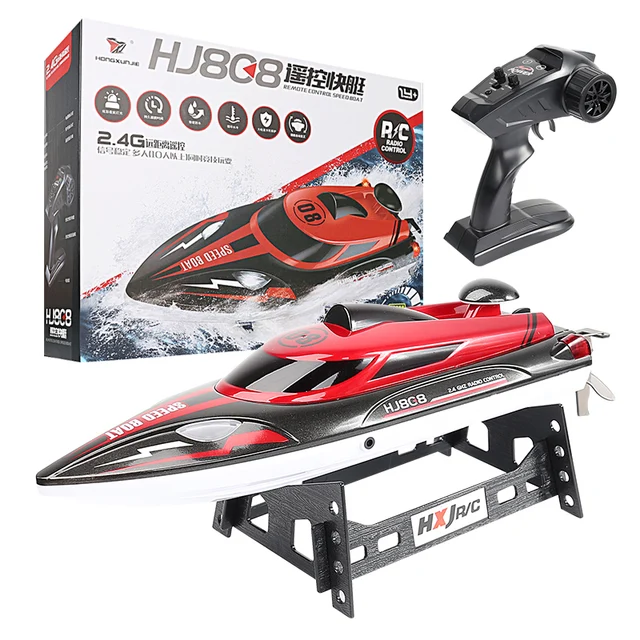 HJ808 RC Boat 2.4Ghz 25km/h High-Speed Remote Control Racing Ship Water Speed Boat Children Model Toy 3