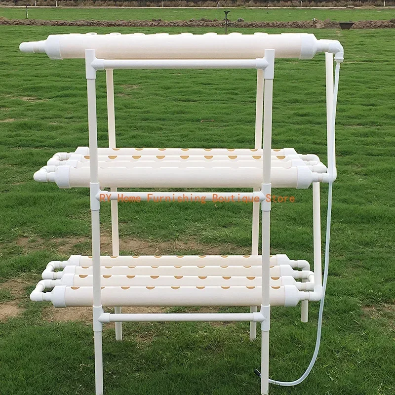 Indoor Greenhouse Planting Box, Gardening System, Nursery Pot, Hydroponic Rack, Pipe Grow Kit, NFT, 108 Holes