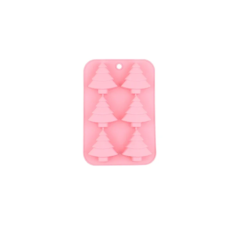 

ULKNN FDA Silicone Pine Christmas Tree Cake Mold Chocolate Candy Forms Bakeware Tools Kitchen Accessories Pink Color