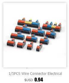 Description Picture 5 of itemWire Connectors 1 2 3 Pin Splitter Led Electric Push in Terminal Blocks Quick Connector Conductor Cable Junction Box 0.5-6mm²