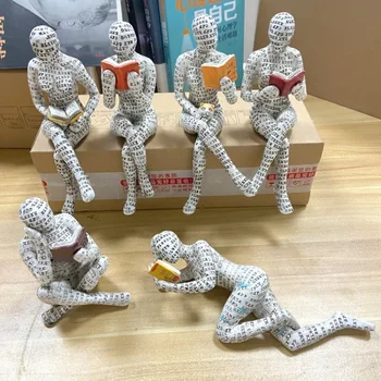 Resin Ornament Statue Ancient Egyptian Mummy Figurines Desk Accessories Abstract Art Modern Home Decor Living Room Decoration