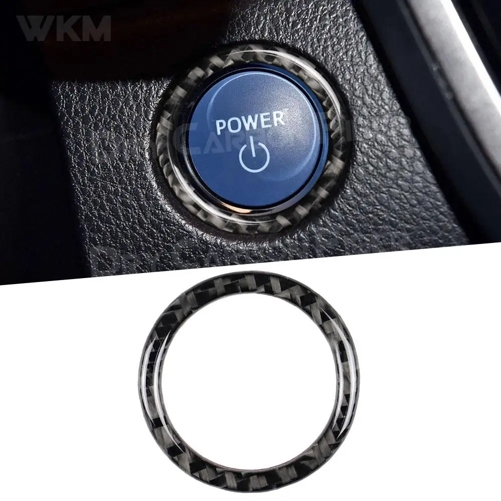 

Carbon Fiber Car Engine Start Stop Ignition Button Ring Trim Frame Cover sticker For Toyota Camry 2018 2019 Accessories