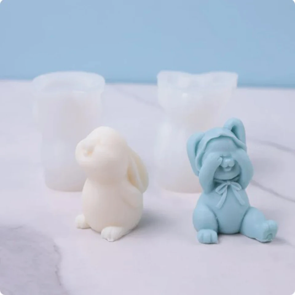 Stampo in silicone resina argilla coniglio muffa decorazione per