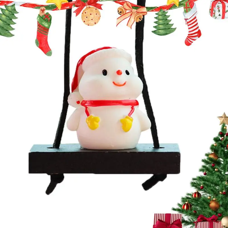 

Рождественский мультяшный кулон, подвеска на рождественскую елку, дизайн качели, милый Санта-Клаус, украшение для автомобиля, снежинки, украшение для двери, дома