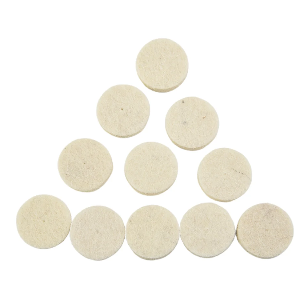 

50x 25mm Wool Felt Round Polishing Wheels Wheel+2x Mandrel Beige 38mm Polishing Buffing Pad Durable High quality