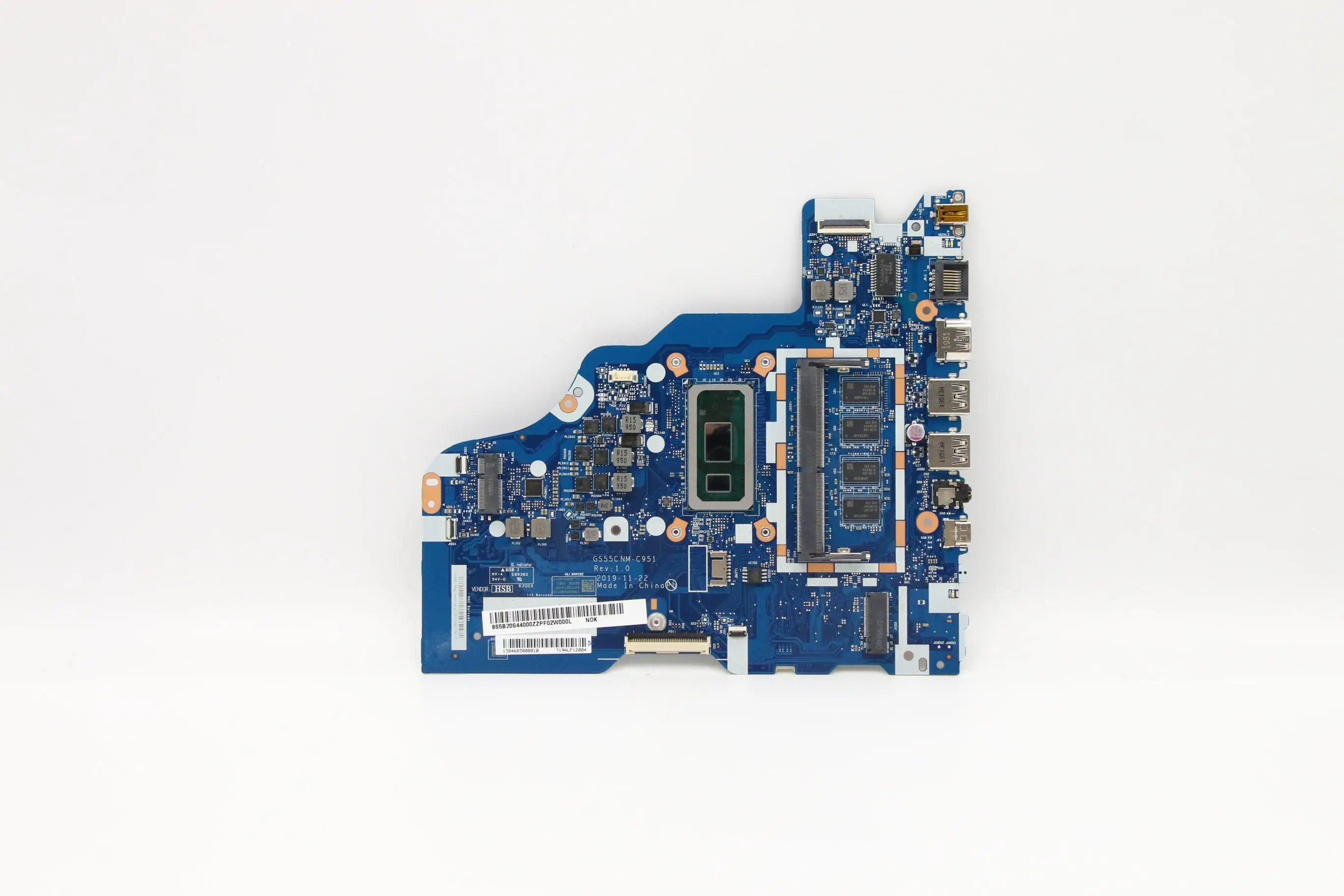 

SN NM-C951 FRU PN 5B20S44000 CPU I510210U L81Y3 NOK UMA 4G compatible replacement GS55C IdeaPad L3 15IML05 computer motherboard