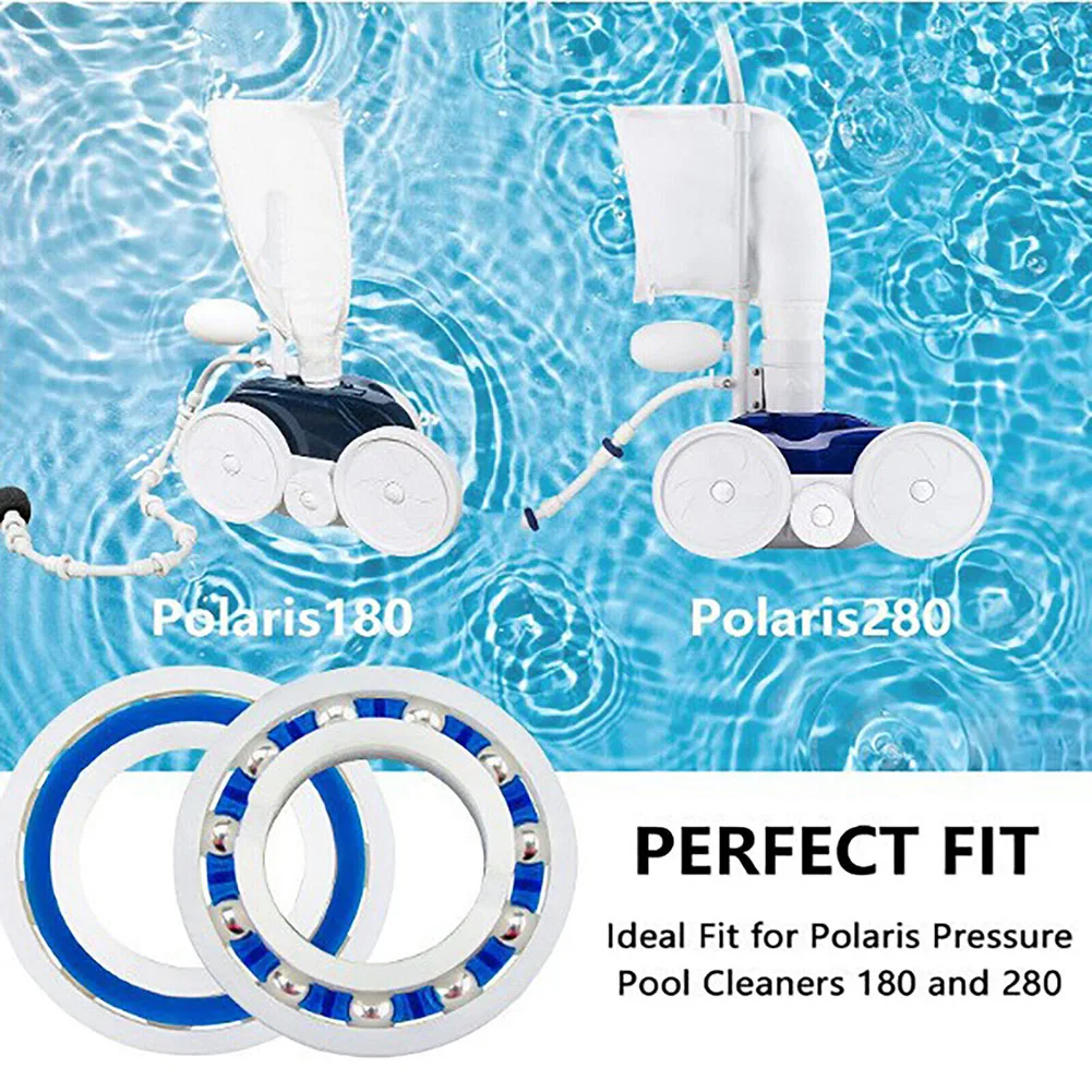Pool Cleaner Kit For Polaris 180, 280 Including C6 Large Wheels Turbine Bearings Wheel Ball Bearings Swimming Pool Cleaning Part