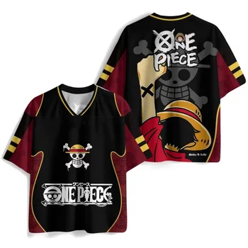 2026 _ New Style _ Fashion _ One Piece Anime _ Fun Jerseys _ Luffy _ Campus Style Short Sleeves _ Sports Style Mesh Fabric 1