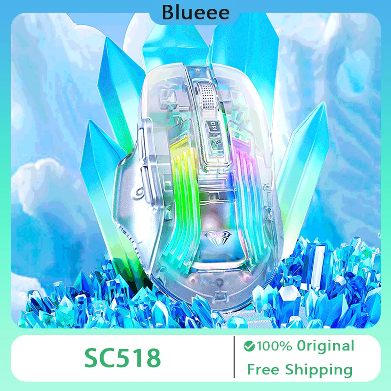 

Беспроводная игровая мышь, двойной режим, Bluetooth, 4200 DPI, RGB-подсветка