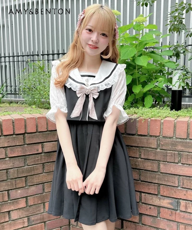 Japanese Lolita Black Lace Autumn&Winter Dress SD01275 main image 0