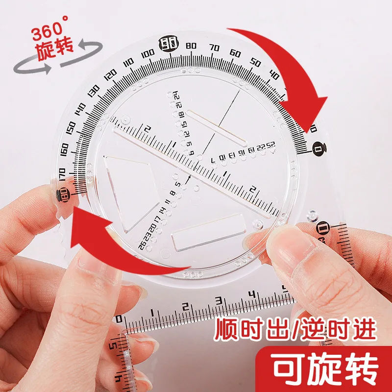 Drawing Ruler Geometry Set Digital Protractor Spirograph Students Mathematics Drafting Tools Learning Painting Children Puzzle Toys 3 Style