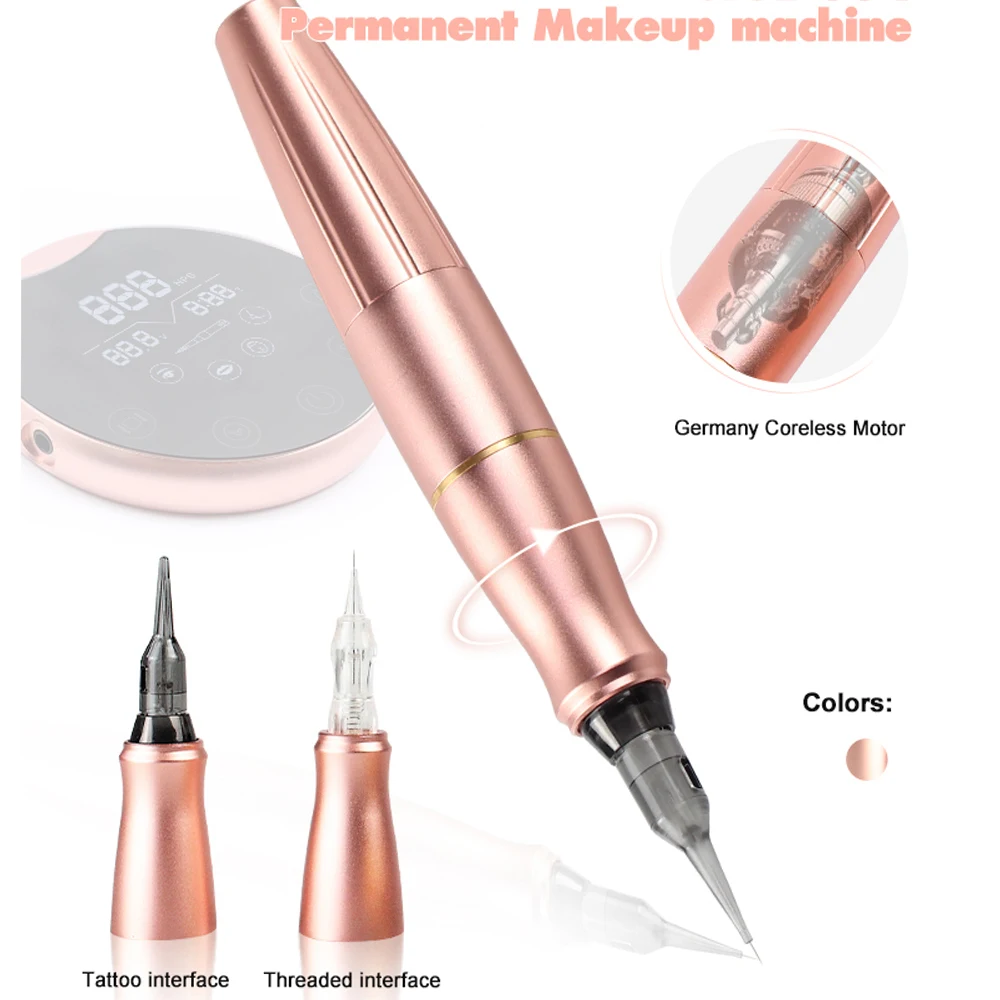 P90 Permanent Makeup Tattoo Kit Include Digital Power Supply Pen 10 Needles