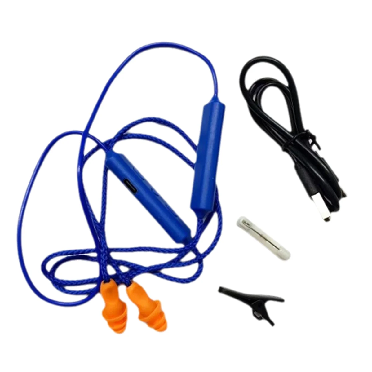 Enhanced Noise-Cancelling Bluetooth Ear Plugs for Work and Noisy Environments - Blue