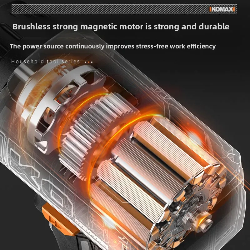 KOMAX Brushless Electric Drill Cordless Knockable Driller Driver