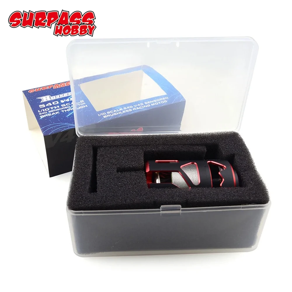 Surpass Hobby Rocket 540 V4S 2-Pole Sensored Brushless Motor 3.175mm Shaft For F1, 1/12, 1/10 Off-road Drift and Electric Car