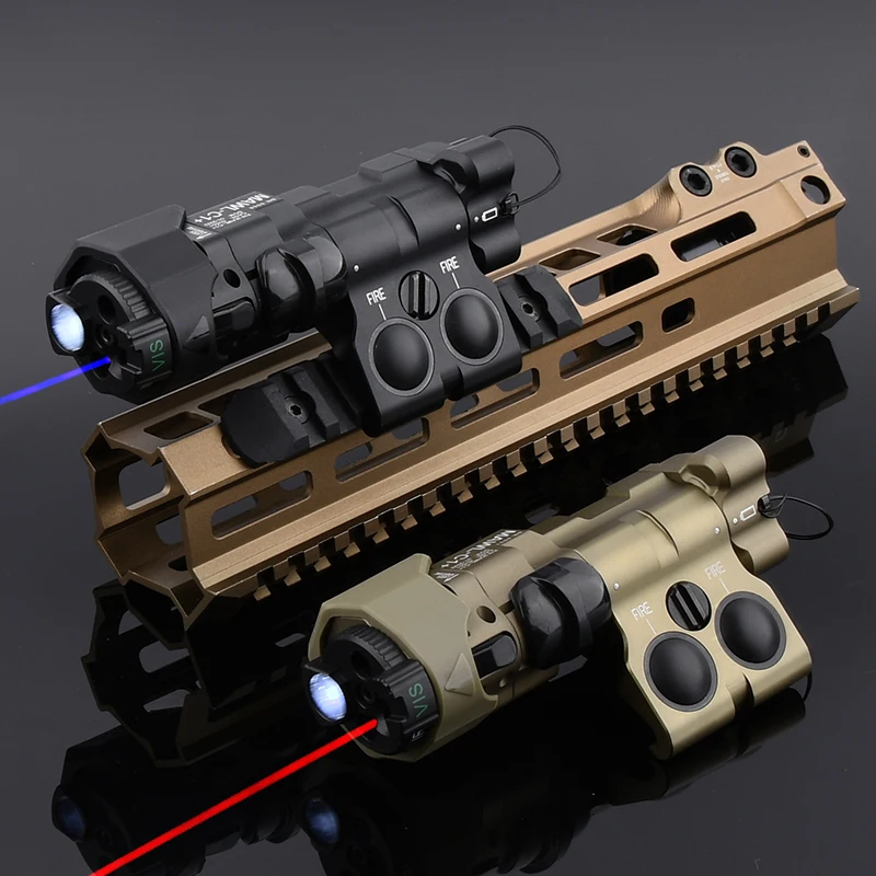 Tactical MAWL C1+ Red Green IR Laser Flasglight White LED Strobe Hunting Aiming Rays Sight Fit 20mm Picatinny Rail Airsoft Lamp