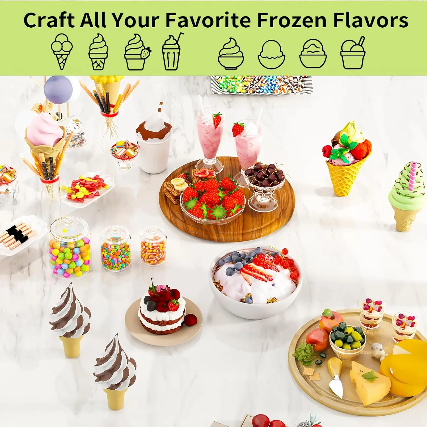 حاويات كريمية لآيس كريم نينجا دوامة، قطعة واحدة من...