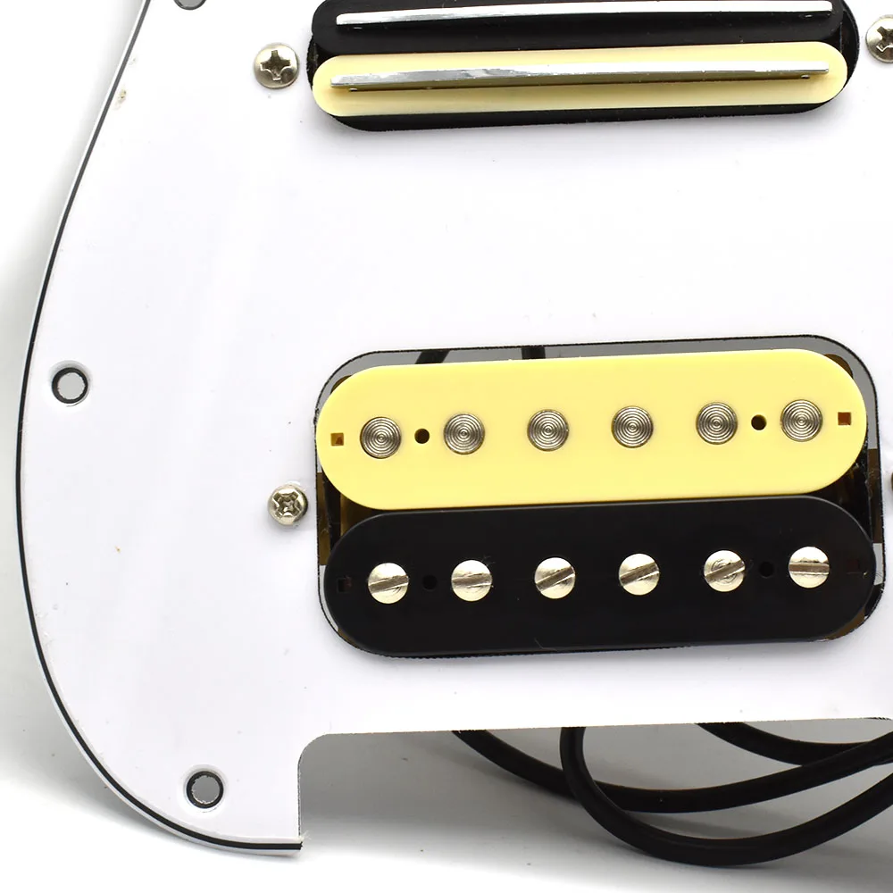 ST Electric Guitar Pickguard Pickup with Singlecut Wiring Loaded Prewired SSH Guitar Pick Guard Scratchplate Assembly