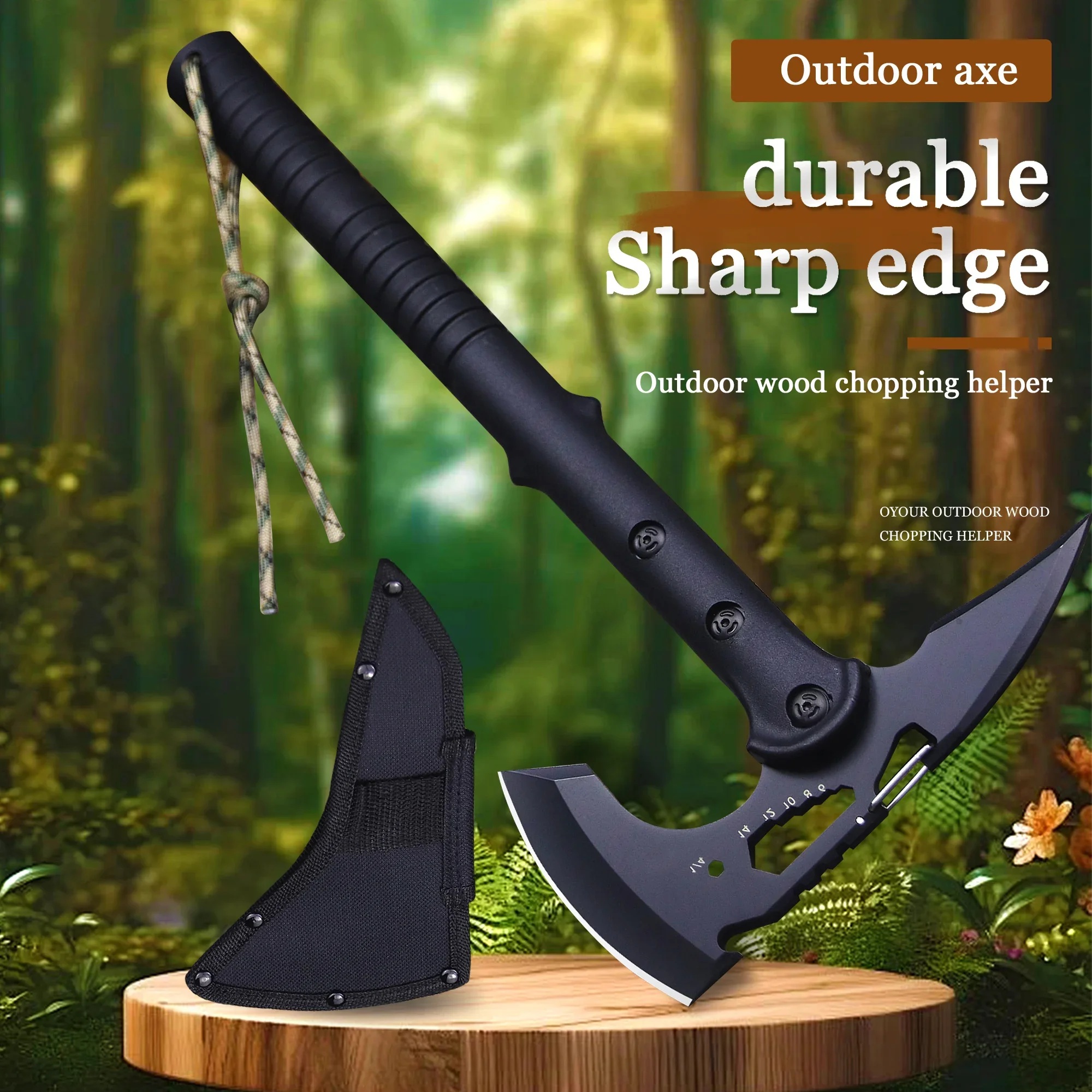 ABShandleBlack440Outdoortacticalaxejungleloggingaxeoutdoor