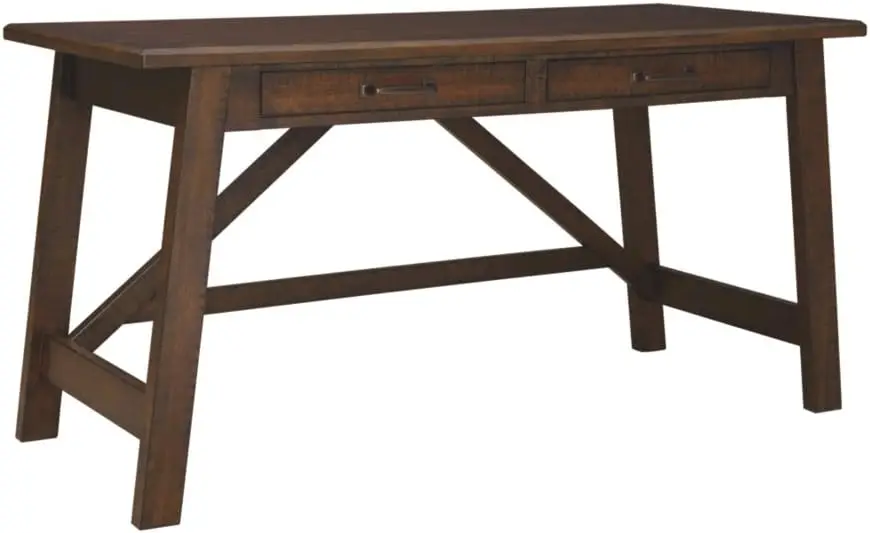 

Signature Design by Ashley Baldridge Rustic Home Office Desk, Distressed Brown