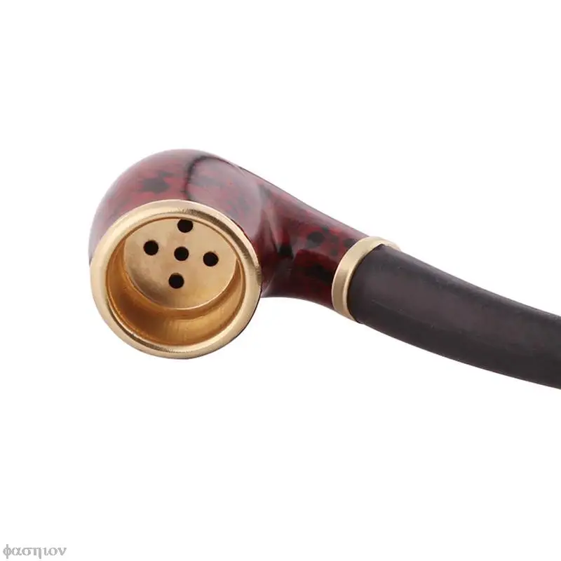 Smoking Accessories Tobacco Pipe Tobacco Smoking Accessories Herb Smoking Pipe Smoking Pipe Handicraft Pipe 107mm Vintage Durable Resin Curved Tobacco Cigar Cigarette Pipes Smoking Pipe Black Gifts Smoking Accessories