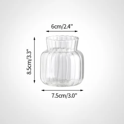 Elegant Miniature Glass Vase - Nordic Style for Floral Arrangements and Home Decor (S7)