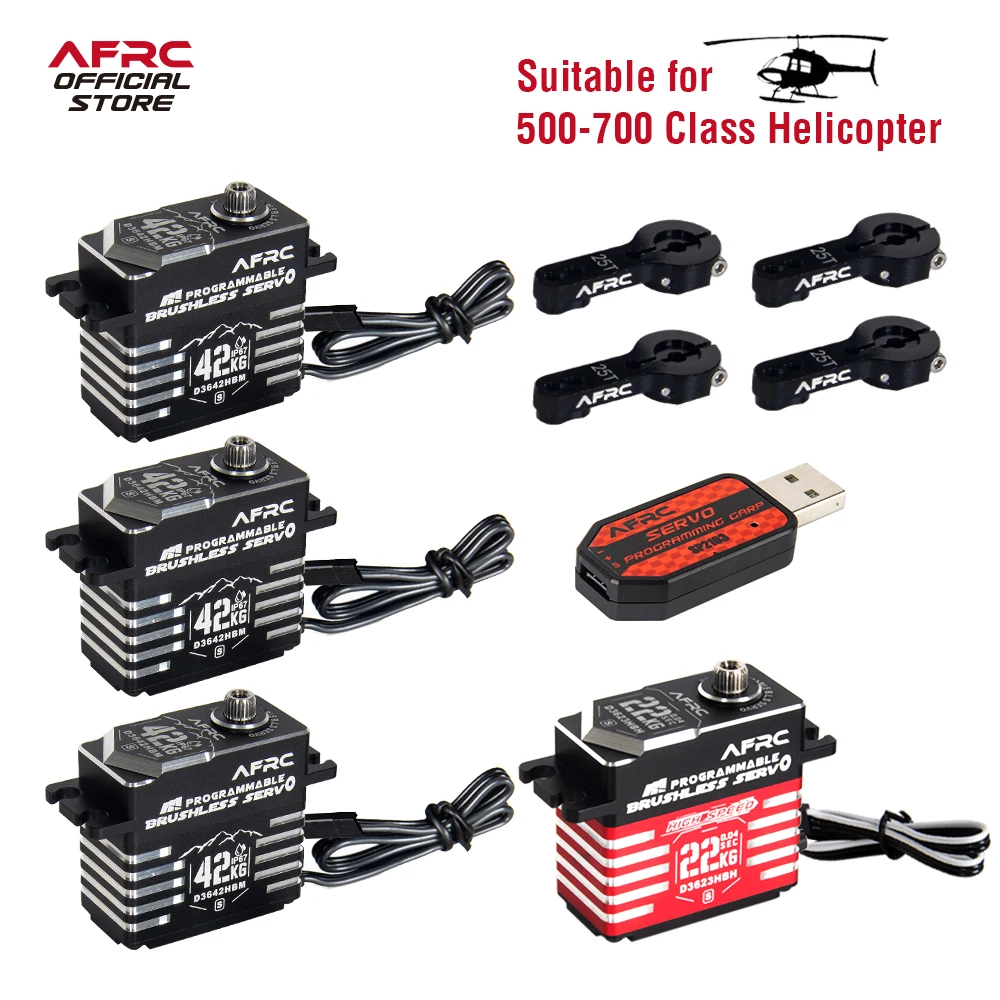 Afrc Professional Helicopter Brushless Servo Kit Per Align 600 Oxy5 Meg Sab Goblin Raw 700 450-700 Classe Elicotteri Aggiornamento
