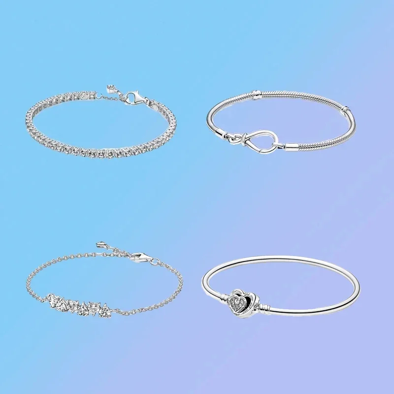 

Браслет из серебра 2022 пробы с узлом бесконечности и змеей