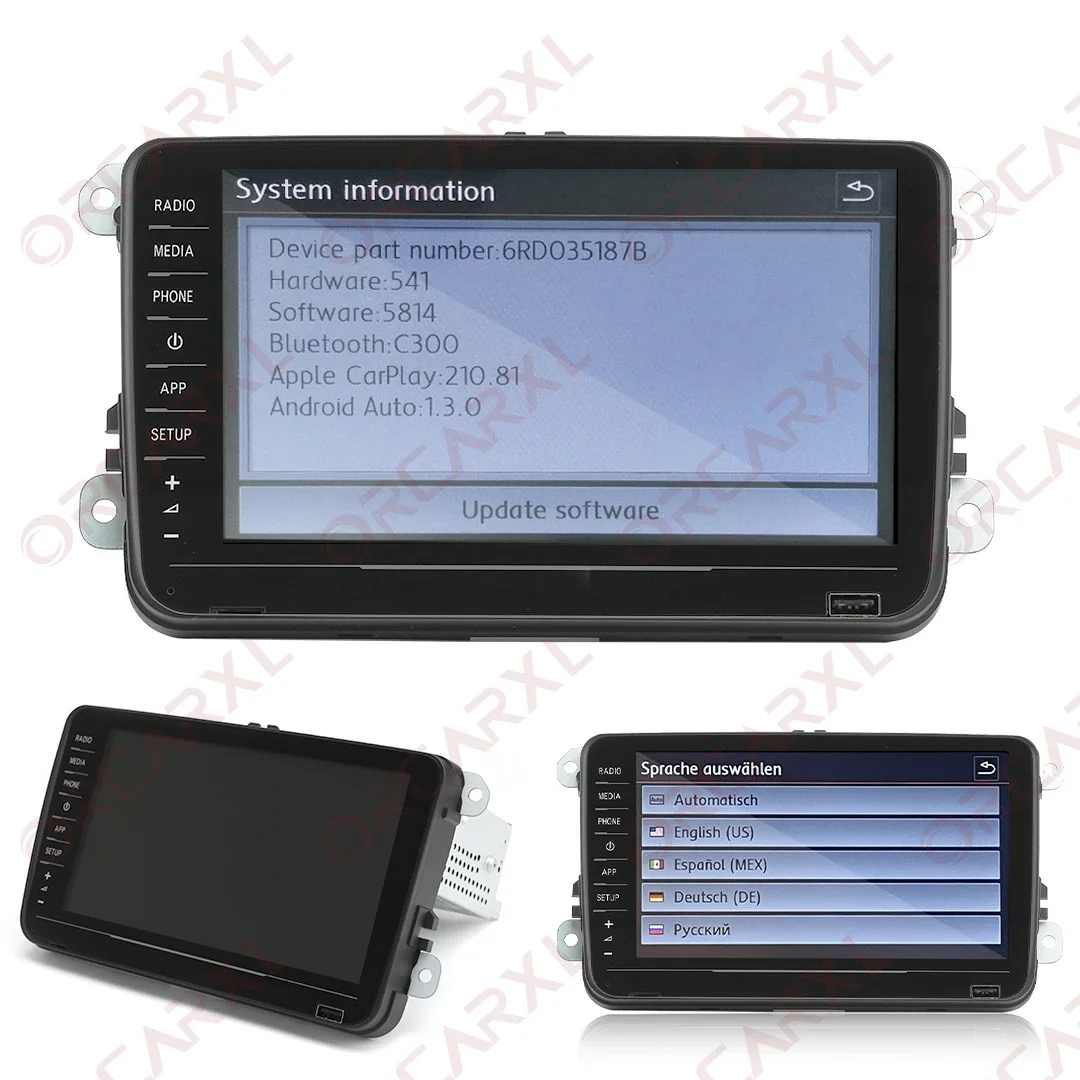 논네임 RCD880 프로 카플레이 카 라디오 MIB 8인치 터치스크린 안드로이드 오토 네비게이터 (폭스바겐 파사트 B5 B6 B6 CC 골프 5 6 제타 폴로 용)