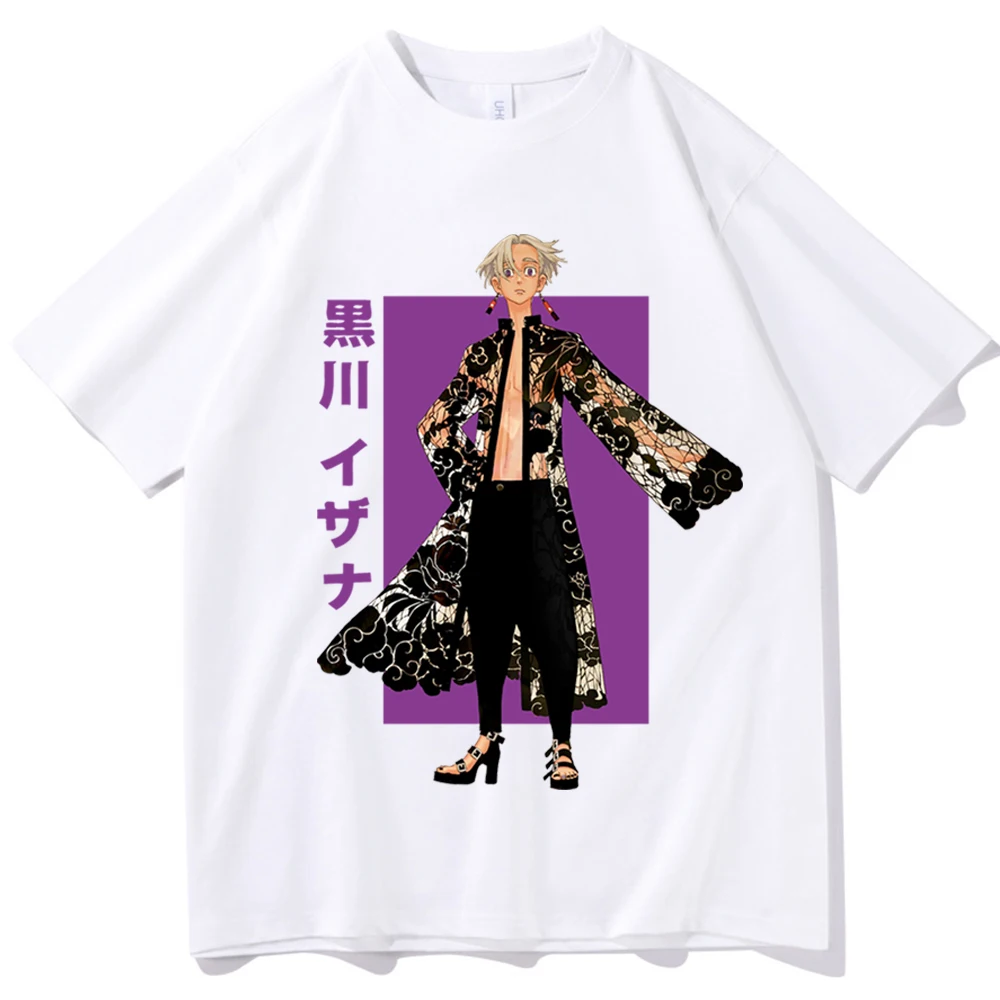 

Токийский продавец Kurokawa Izana футболки с аниме рисунком Man Women Harajuku рубашки с круглым вырезом и коротким рукавом Поклонники подарок