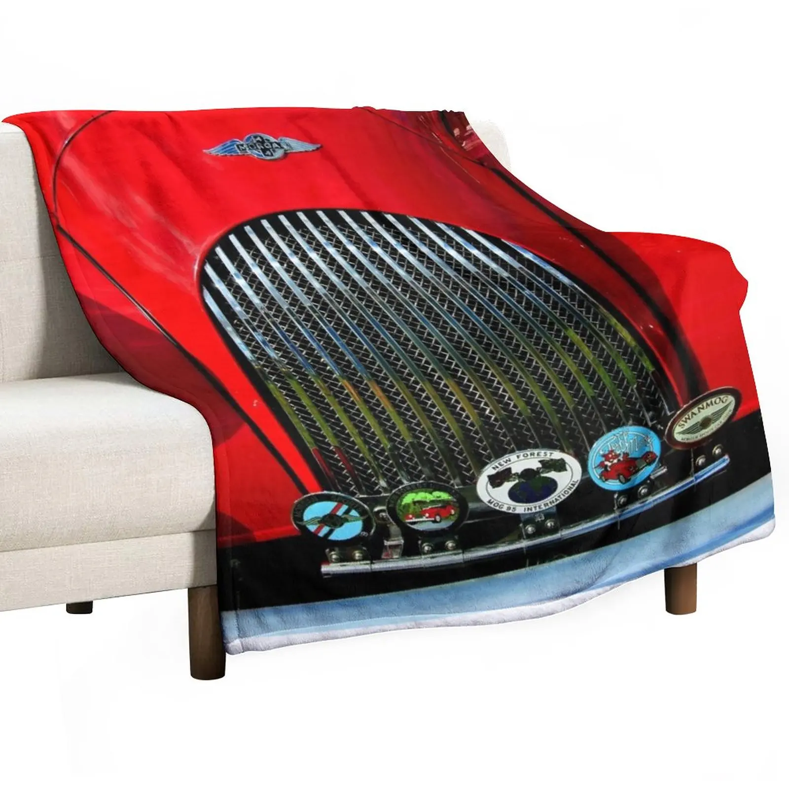 

Morgan Classic Sports Motor Car Throw Blanket Luxury Brand Plaid Blankets