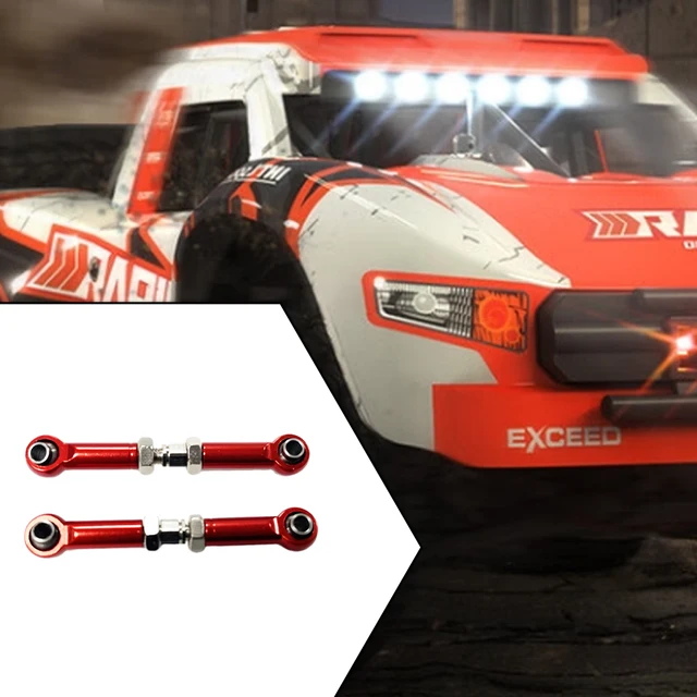 6PCS RC Adjustable Servo Links Tie Rod Set - Aluminum Alloy For 1/10 & 1/12 RC Cars (Multiple Colors)