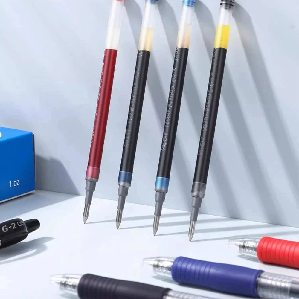 6개 일본 파일럿 오리지널 젤 펜 리필 드. 그립 BLS-G2 0.5/0.7mm 검정색 빨간색 파란색 잉크 B2P/G2 학교 사무용품용