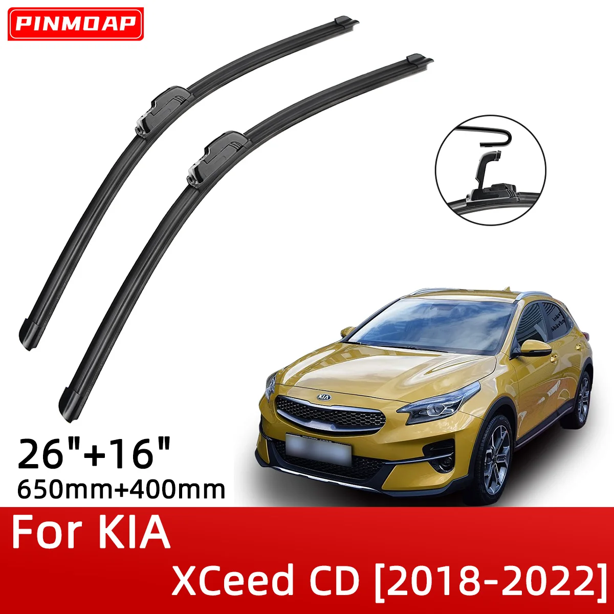 

Щетки стеклоочистителя передние для KIA XCeed CD 2018-2022, 26 дюймов + 16 дюймов, аксессуары для резака, 2018, 2019, 2020, 2021, 2022