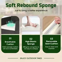 4-Piece Outdoor Patio Furniture Set with Coffee Table, Modern Rattan Chairs, Weather-Resistant for Porch Garden Lawn 5