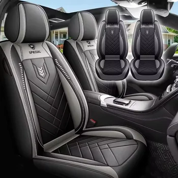 Nuovo Cuscino per Sedile Auto Aggiornato, Nuova Coprisedile Auto Completamente Chiusa, Coprisedile Universale per Auto di Piccole Dimensioni per Tutte le Stagioni, Coprisedile in Pelle