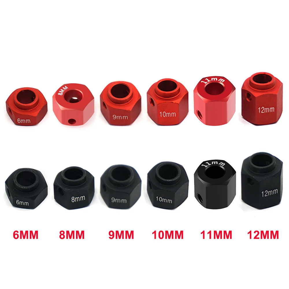 AXSPEED 4PCS 12mm Rad Hex Naben Adapter mit Pins 6/8/9/10/11/12mm für 1/10 RC Crawler Auto T-raxxas TRX-4 TRX4 Upgrade Teile – Detail 2