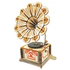 Creative 3D Wooden Assembly Model Puzzle Retro Phonograph Telephone Camera DIY Kids Toys For Children Home Room Decoration 4