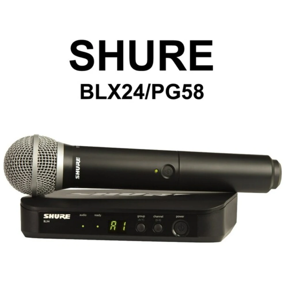Shure Blx24/pg58 Wireless Handheld Microphone System With Transmitter