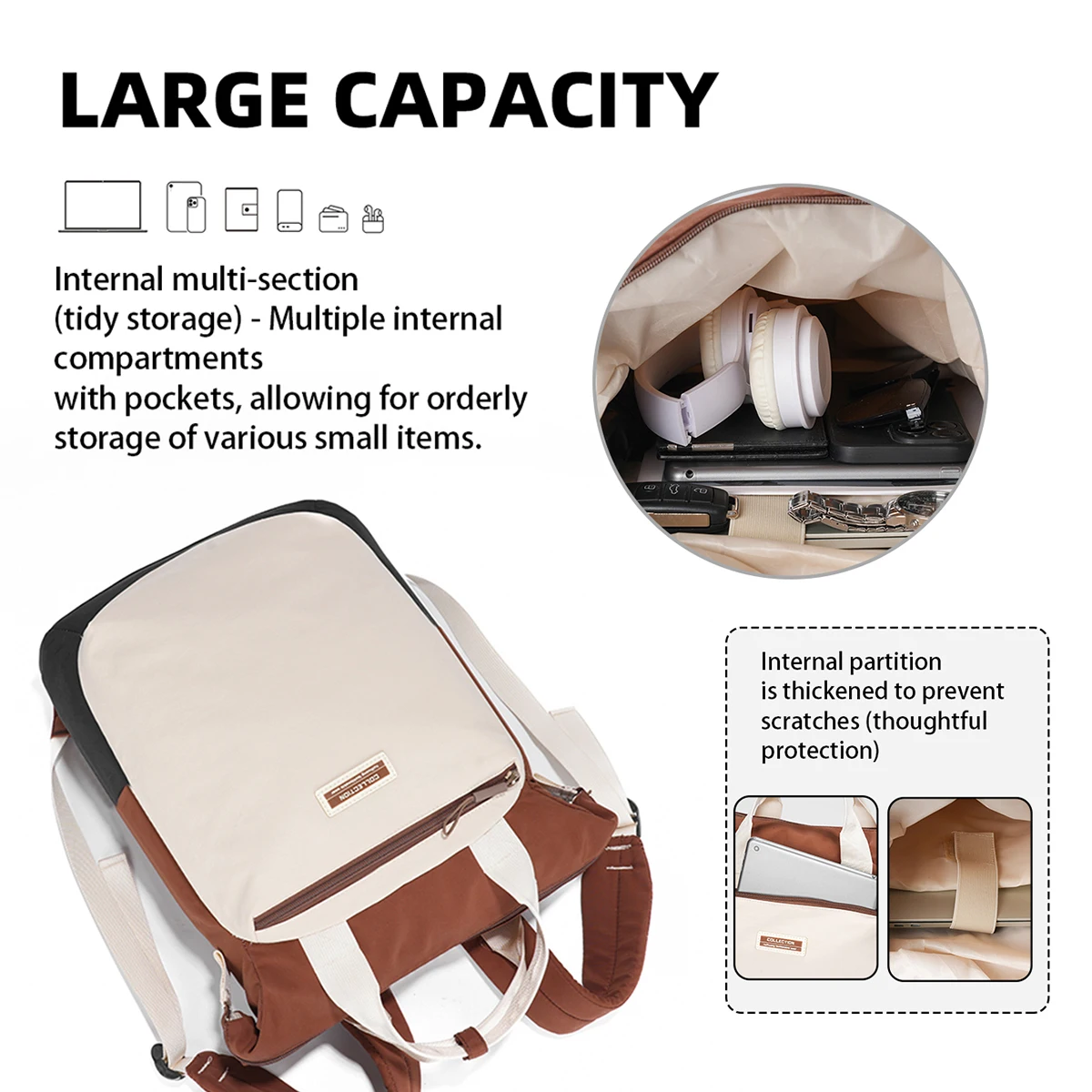 2025 New Travel Bag Upgraded Waterproof Laptop Backpack for Male College Students, School Bag for Girls, Backpack for High School Students, Hiking