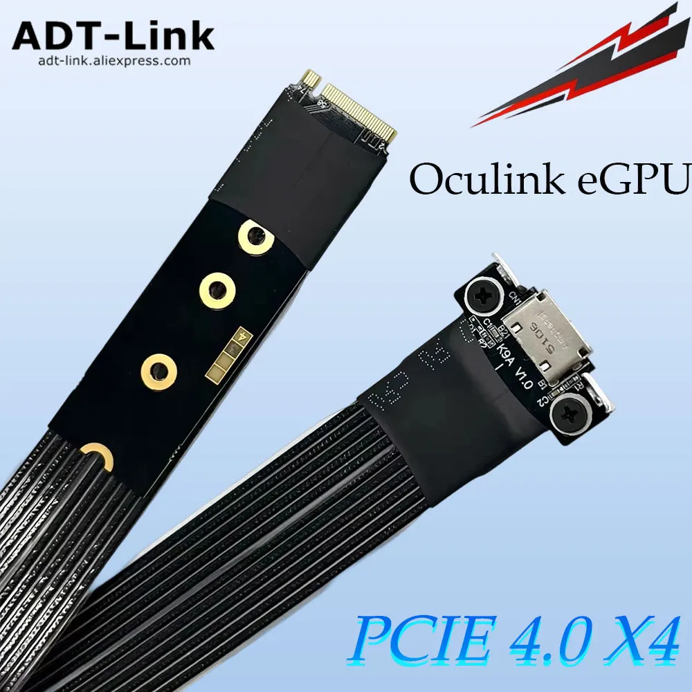 ADT-Link PCIE 4.0 x4 Gen4 M.2 NVMe para SFF-8611/8612 Adaptador Riser ...