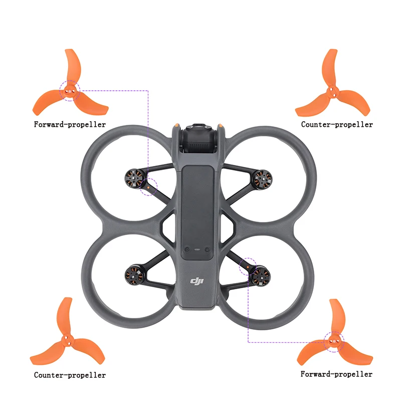 Hélices de Drone DJI Mini 3 Pro - Lot de 2 Paires Noir