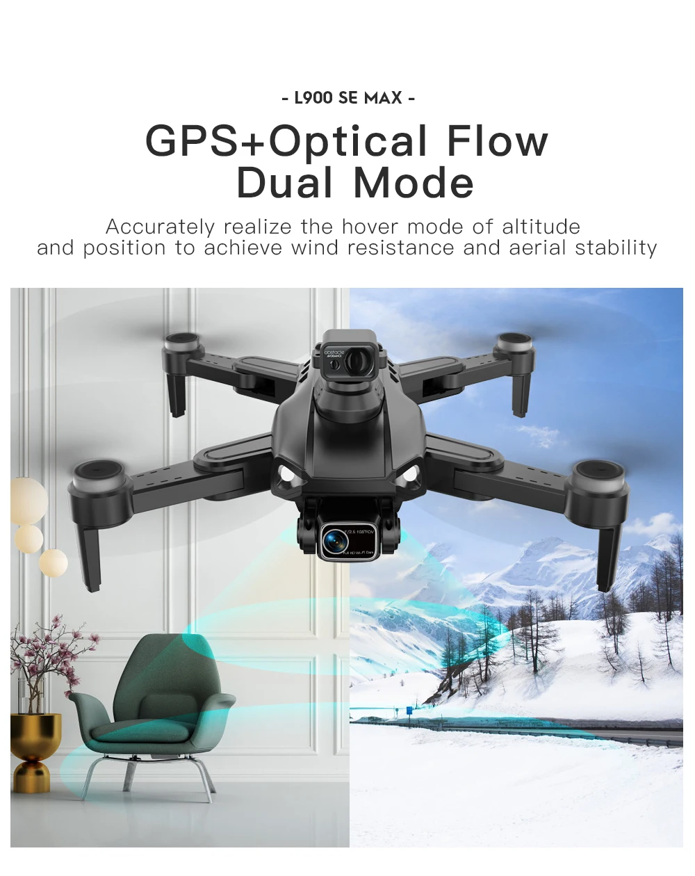 L900 Pro SE MAX Drone, L9OO SE MAX GPS+Optical Flow Dual Mode Accurately realize