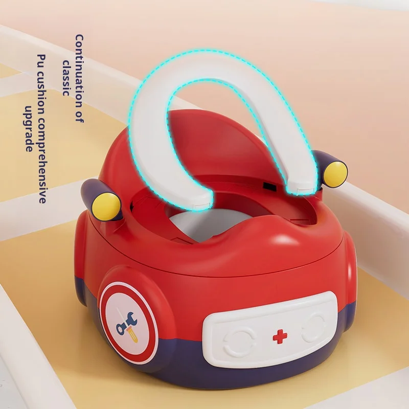 Multifunctional three-purpose children's toilet car combination toilet baby portable PU toilet wc 3